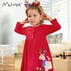 Girls' Dress Autumn and Winter New Style European and American Fashionable and Beautiful Little Girl Round Neck Long Sleeve Kidsren's Princess Dress