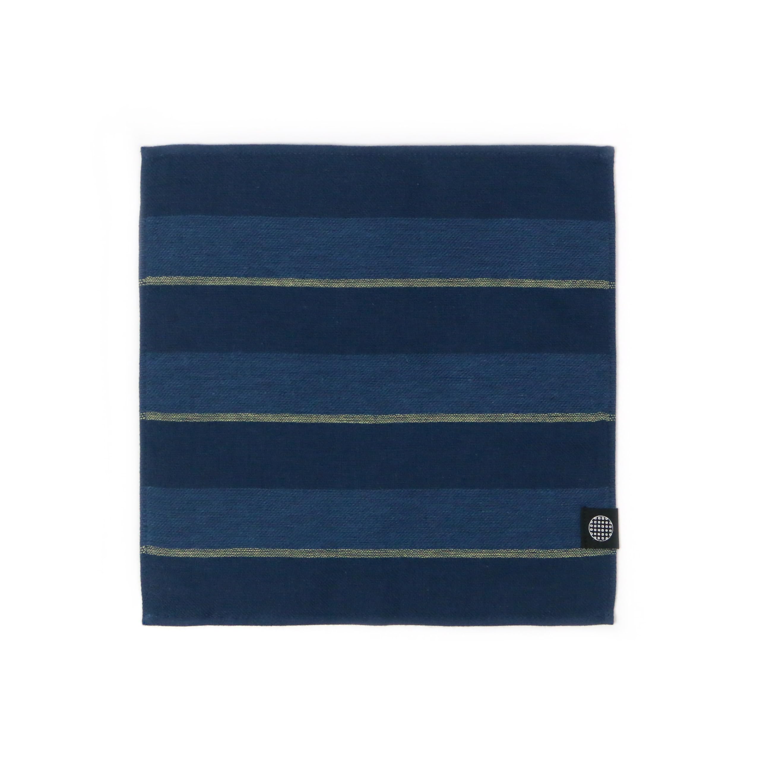

Iori Imabari Mizu Handkerchief Made in Highly Absorbent Towel, Fluffy, Japan, (Border/Navy)