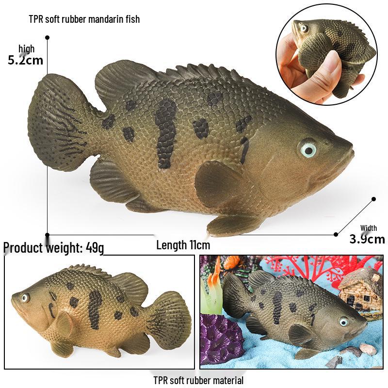 Kids' Marine Animal Model Stress Relief Toy Set: Pufferfish, Octopus, Crab, Shark, Dunkleosteus