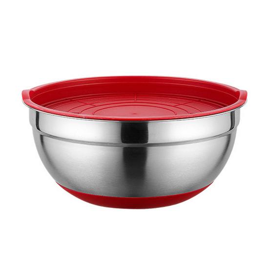 

Миска для смешивания с крышкой Салатница большой емкости с нескользящим дном и полированной поверхностью I