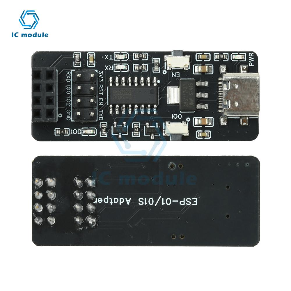 ESP-01/01S  Esp8266 Serial Port To Wifi Module Adapter Board Wireless Transparent Transmission Module CH340 Type C