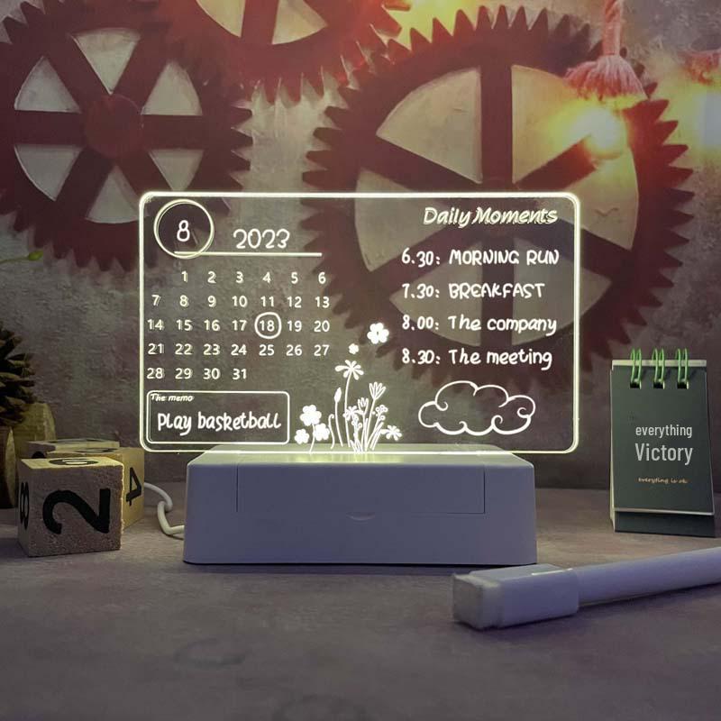 Acrylic Erasable Desk Calendar Memo Board - Transparent Home Reminder Whiteboard