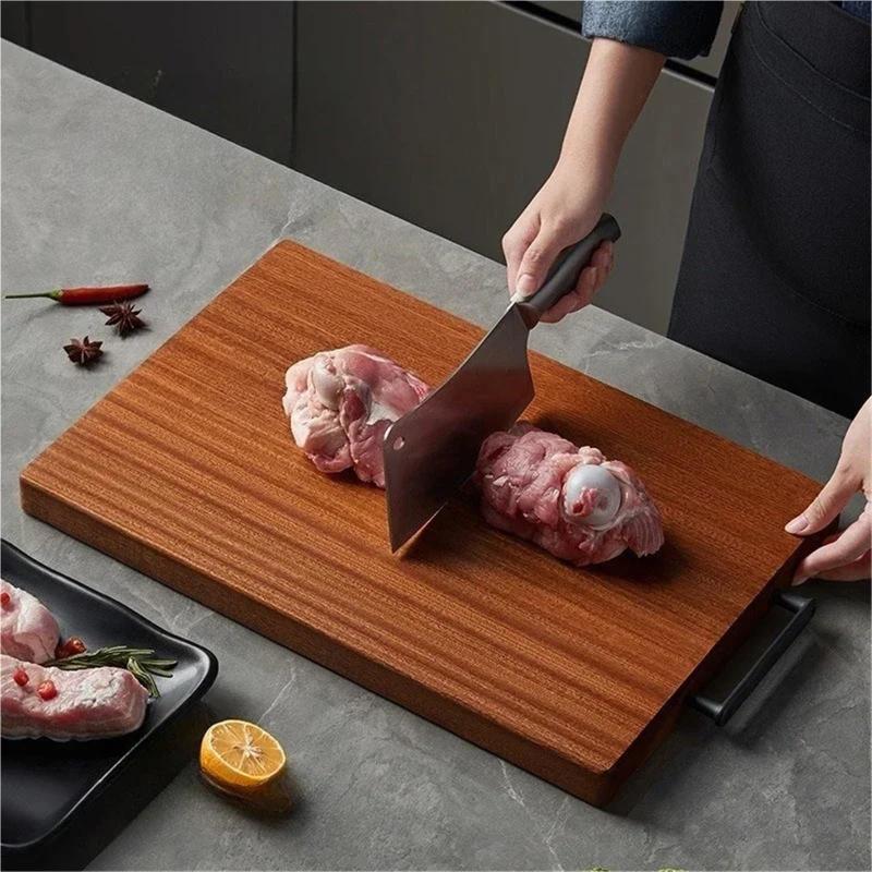 BPA Free Natural Solid Wood Cutting Board Antibacterial Mildew Resistant Double Sided for Vegetable Meat Chopping