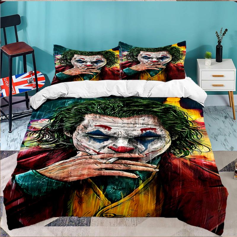 Jo-ker's Dark Saga 3pcs Bedding Set,Including 1pc Duvet Cover And 2pcs Pillowcases Perfect Gift for Christmas,Ideal for Bedroom, Dormitory