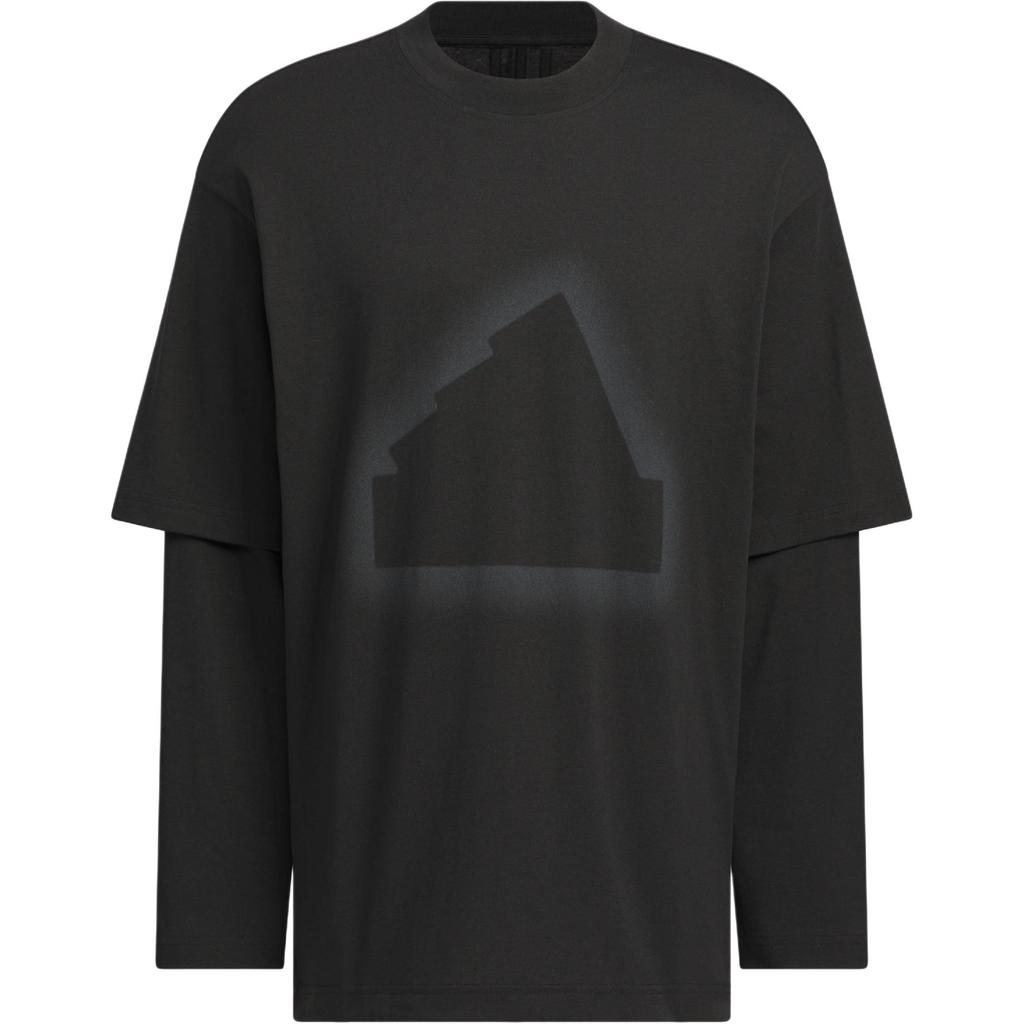 Adidas Logo Print Round Neck Pullover Short Sleeve T-Shirt Men Tops Black JI9878