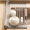 Rustproof Dish Drainer Multi-Functional Roll Up Dish Rack Sink Drain Rack  Tableware Storage