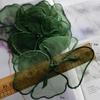 10Pcs Green Semi Transparent Embroidered Lace Flowers Patches Applique Clothing Patch Decoration