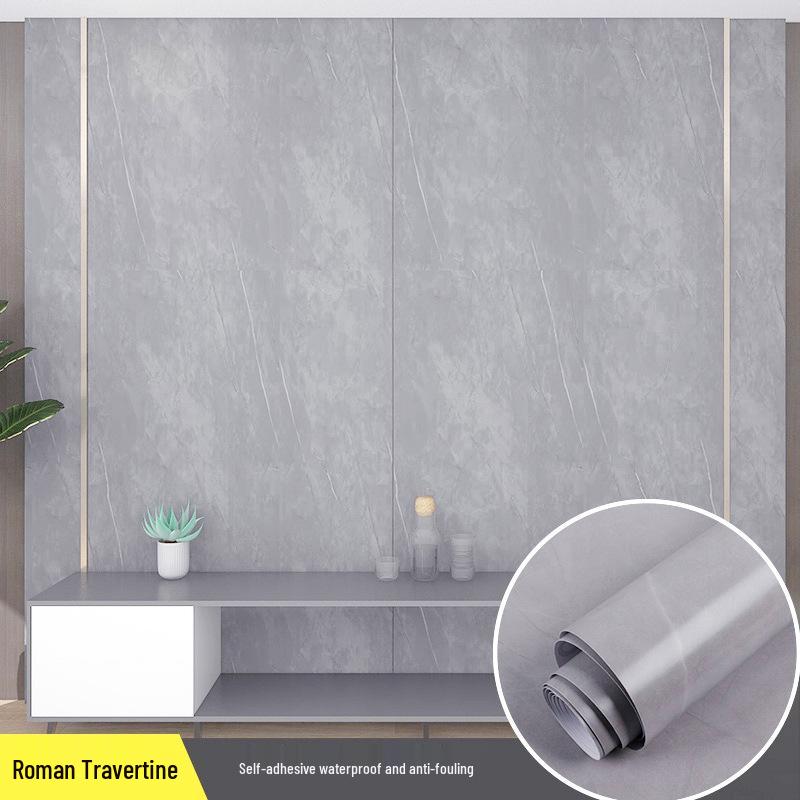 3D Marble Wall Sticker: Self-Adhesive, Oil-Proof, Thickened Decor for Bathroom, Kitchen, Wardrobe