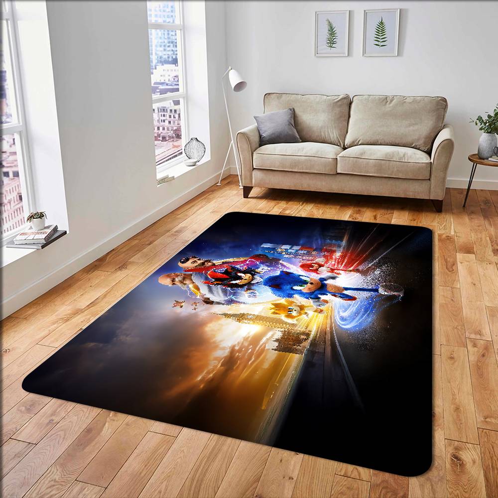 Sonic The-Hedgehog Bathroom Mat Anti-slip Absorb Water Long Strip Cushion Bedroon Mat Hotel Decor Mat