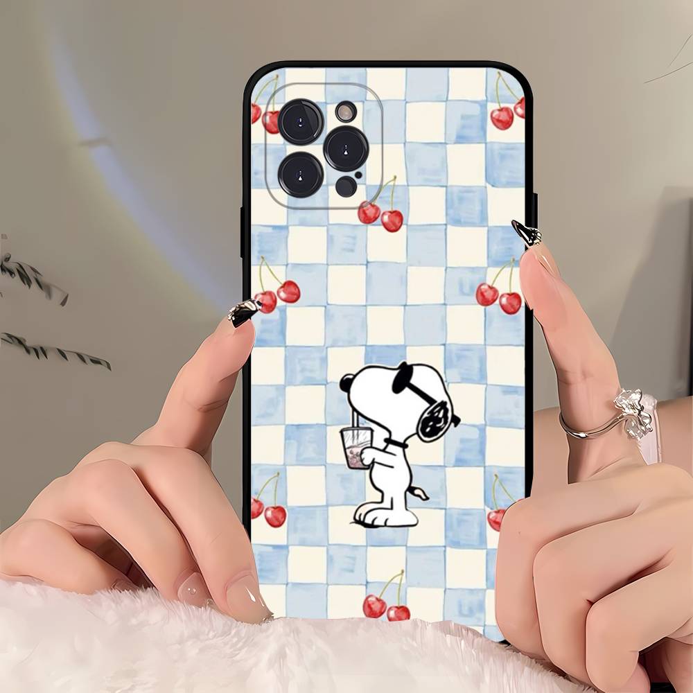 

1PC Classic Cartoon Cute S-Snoopy Anime Phone Case For IPhone 16 15 14 11 12 13 Mini Pro XS Max Cover 6 7 8 Plus X Funda Shell For iPhone 11pro max
