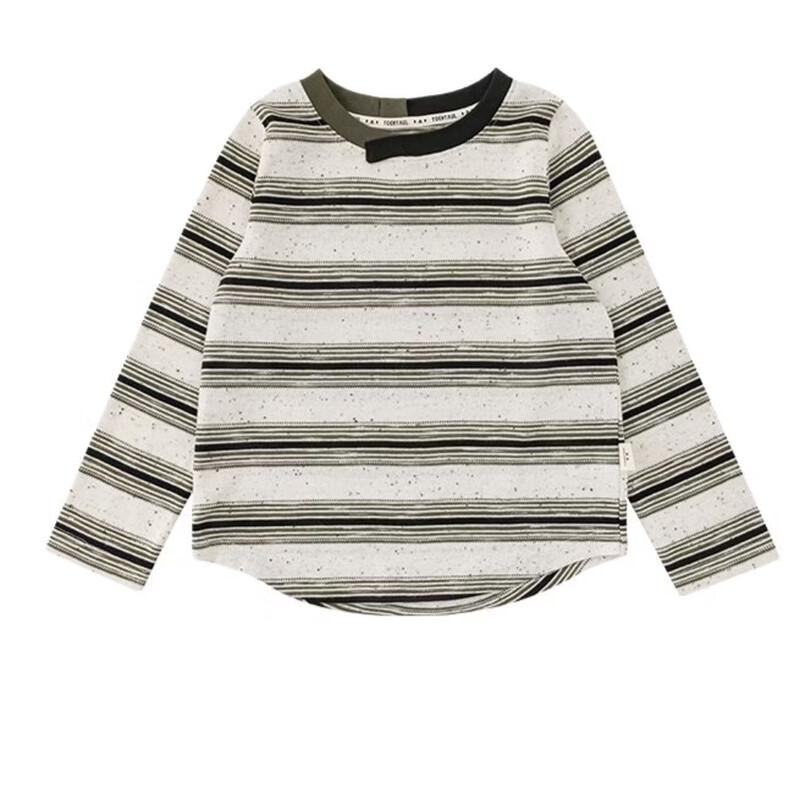 Youyou Girls Striped Color-Block Long-Sleeve T-Shirt 140