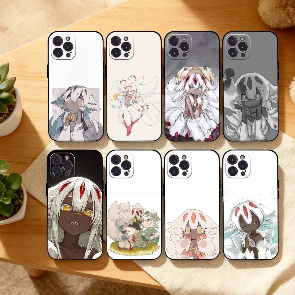 M-Made In A-Abyss Faputa Phone Case For iPhone17,16,15,14,13,12Plus,Pro Max,XS,5G Soft Silicone Black Cover