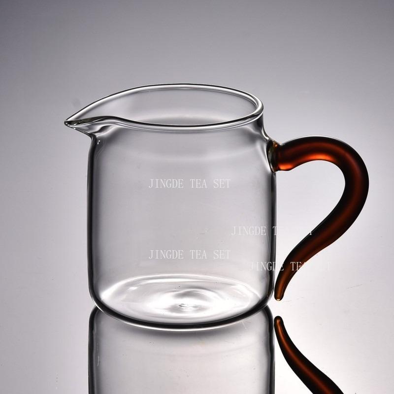 465ml Heat-resistant and High-temperature Glass Cup Thickened Teaset Circular Tea Filter Tea Separator Tea Set Accessories