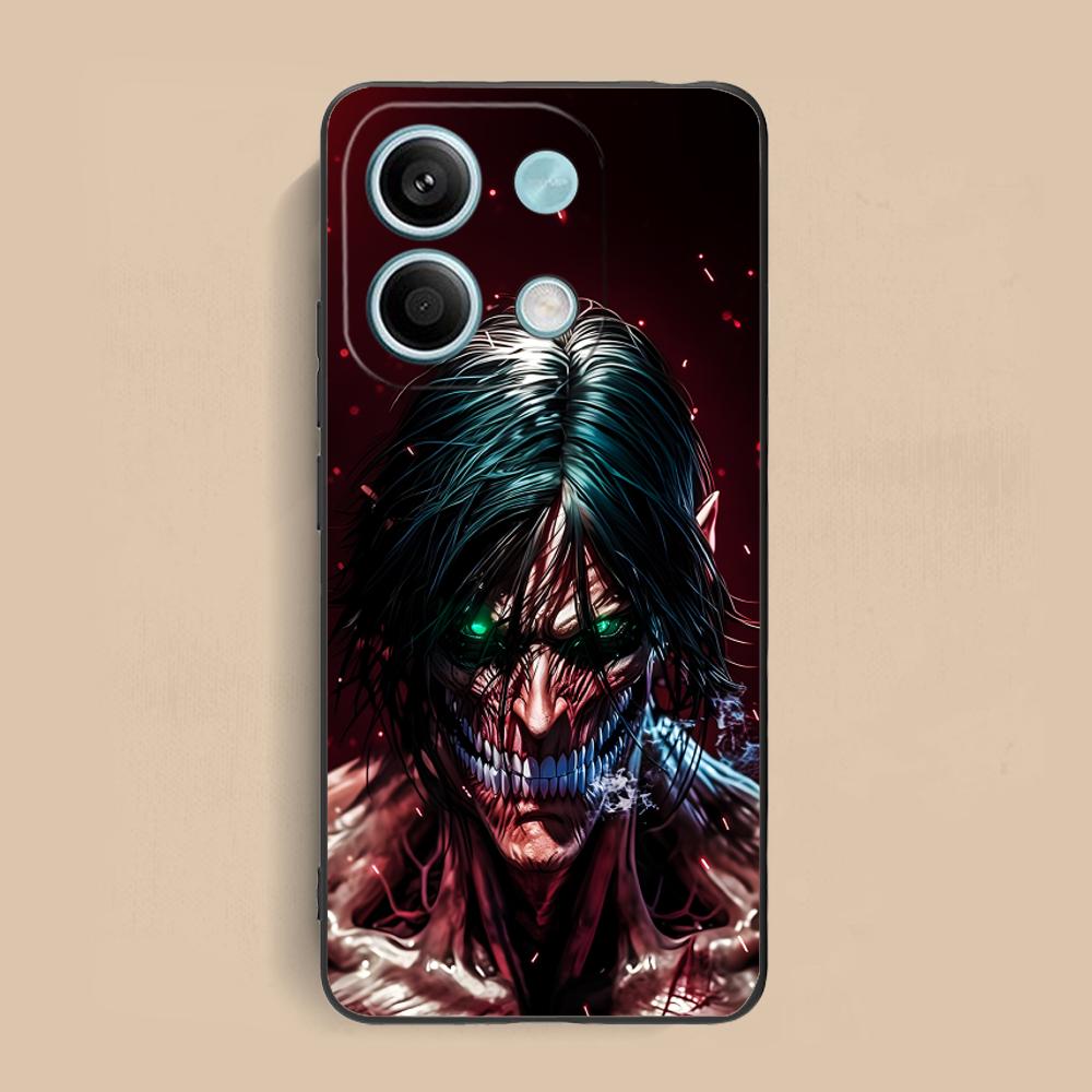 

AOT Eren Yeager Matte TPU Mobile Phone Case for Xiaomi Redmi 15 14 13 12 A5 3 2 1 C Plus 4G 5G Colorful Printing Cover Redmi A1+