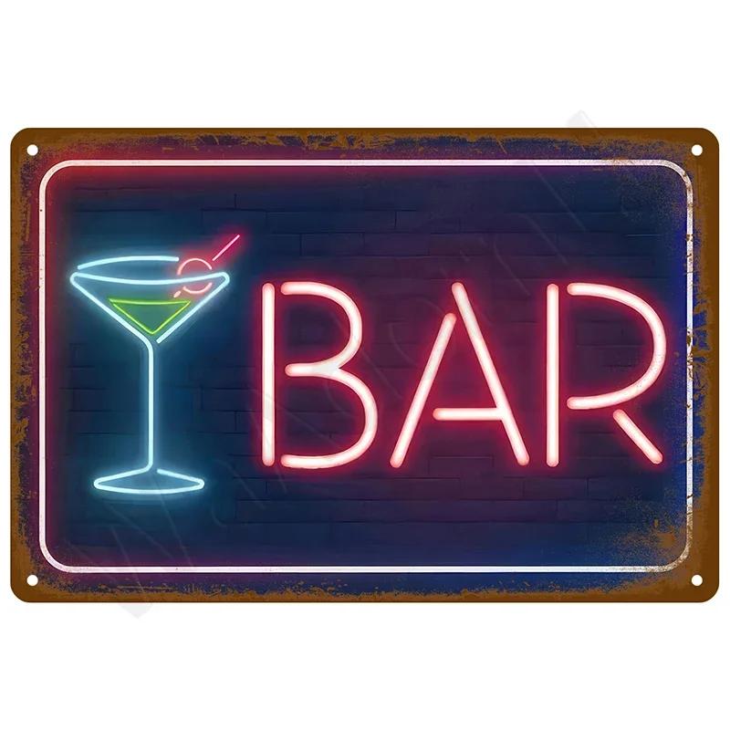 Vintage Bar Metal Signs Bathroom House Living Room Home Retro Wall Decorations Items Luxury Decor Interior Art Posters Tin Si