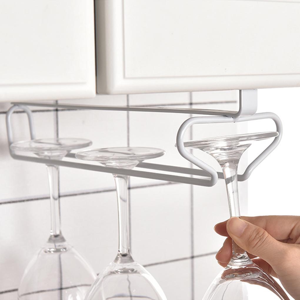 2pcs Iron Hanging Red Wine holderHousehold Foot Storage rackRed Wine Rack Made of ironInverted Wine Cup for Use