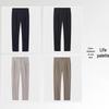 Langdeng Men's Elastic Business Casual Straight-Leg Trousers