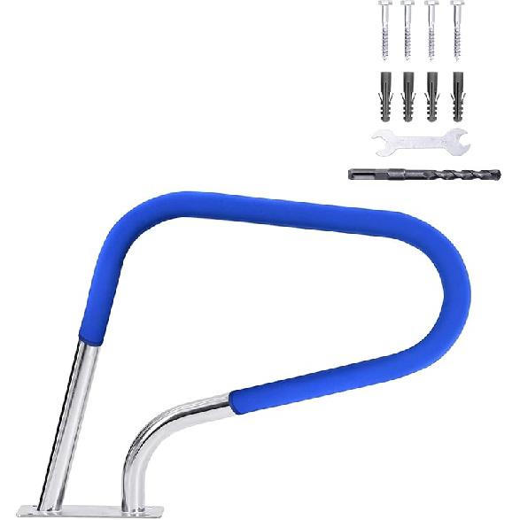 

Pool Rail 30 x 22 304 Stainless Steel 250LBS Load Capacity Silver Rustproof Pool Handrail for Swimming Pool with Blue Grip Cover & Accessories 30 (L) x 22 (H)