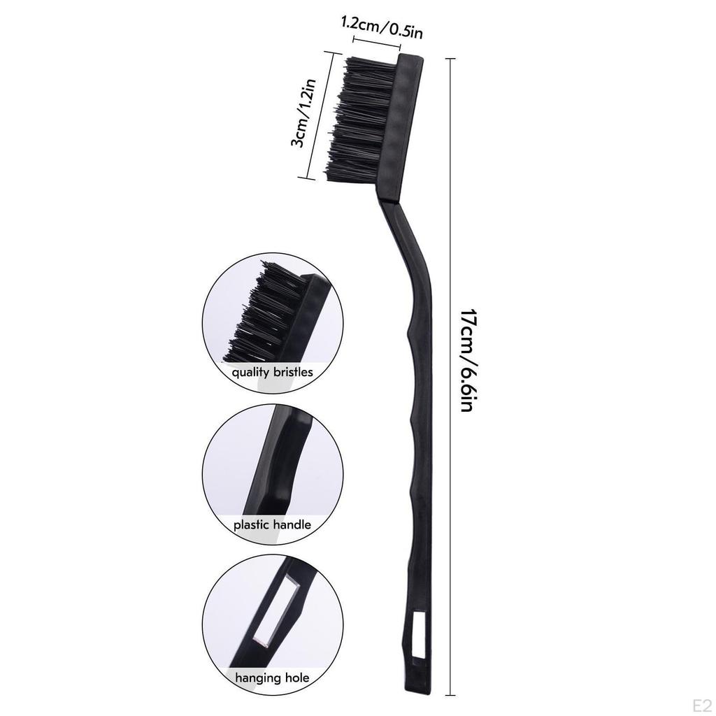 6Pcs Heavy Duty Curved Scratch Brushes, Wire Brush Set, Cleaning for Welding Slag,