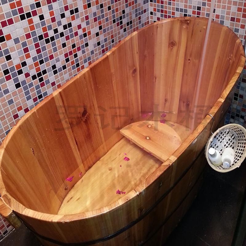 Wooden Adult Bathtub Bucket – Full Body Steaming Shower Basin