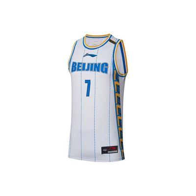 CBA Series SW Fan Edition Shougang Team Jeremy Lin No. 7 Straight Loose Sleeveless Basketball Vest Men Tops White AAYRB29-1