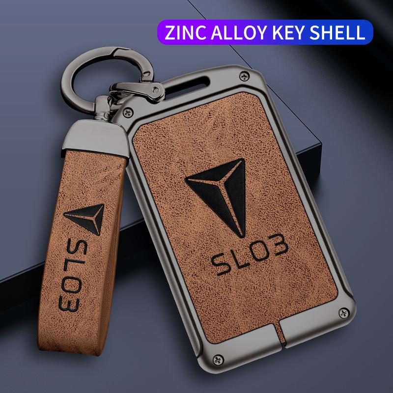 Zinc Alloy Leather Car Key Key Cover Changan Deepal S7 S07 Sl03 Nfc Card Key Fob Car Key Cover Car Key Case Accessories