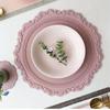 1 pz Sottobicchiere in Silicone Pizzo Tovaglietta Fondo in Rilievo Antiscivolo Tappetino Decorativo da Tavola Accessori da Cucina Tappetino Rotondo per Tazza Sottopentola