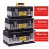14/17/20 Inch New Double Layer Tools Storage Box with Handle Multifunctional Tool Multiple Specifications Portable Toolbox  Organizer