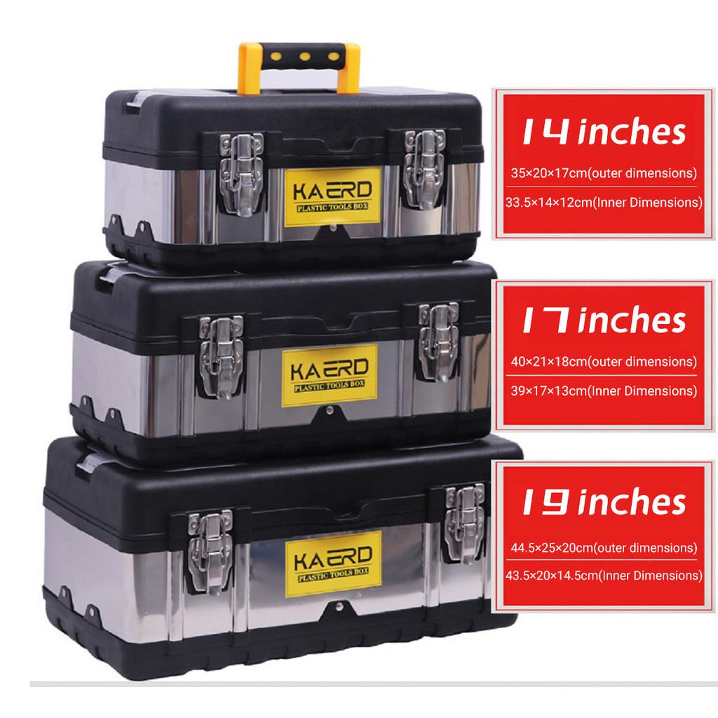14/17/20 Inch New Double Layer Tools Storage Box with Handle Multifunctional Tool Multiple Specifications Portable Toolbox  Organizer