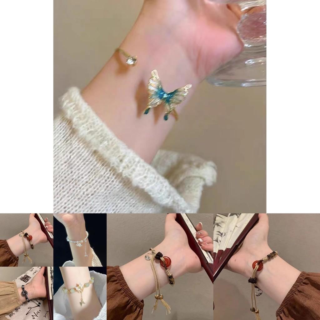 Handcrafted Amber Ping An Knot Bracelet For Women Ethnic Style Boho Chic National Wind