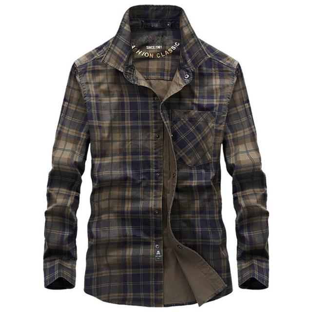 Buy Casual Fleece Shirts Men Winter 
