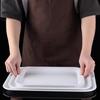 White Melamine-Style Rectangular Serving Trays