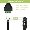 Xiatiaosann 2pcs 3-Pin XLR to Terminal Converter Adapter, 3-Pin XLR Female to Terminal Converter Cable with Driver for Speakers, Sound Equipment, Micr