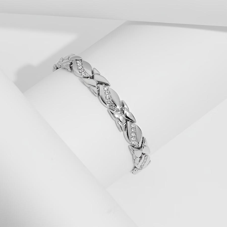 Bracelet Magnétique Feuille pour Femme Feuille Brossée Personnalité Créative Bracelet Généreux