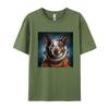 Astro Dog Australian Cattle Dog TShirt Coloful Printed Cotton Tshirts Green And White Graphic T Shirt