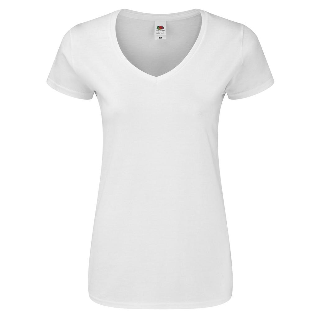 Fruit of the Loom Womens/Ladies Iconic 140 V Neck T-Shirt