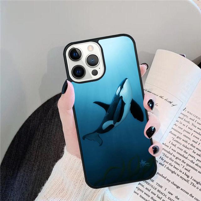 Orcas Whale Phone Case Back Cover For iPhone 17 Air 16 15 14 Plus 11 Pro Max 13 Pro Max 12 Max Coque