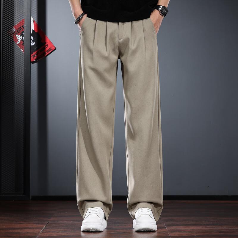 Men's Linen Blend Straight-Leg Casual Pants