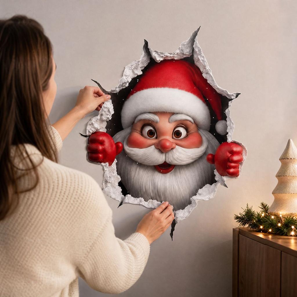 Christmas Wall Sticker Decorative Holiday Self-Adhesive Decal for Home Party