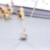 Beixi S925 Sterling Silver Sweet Pearl Shell Pendant Necklace