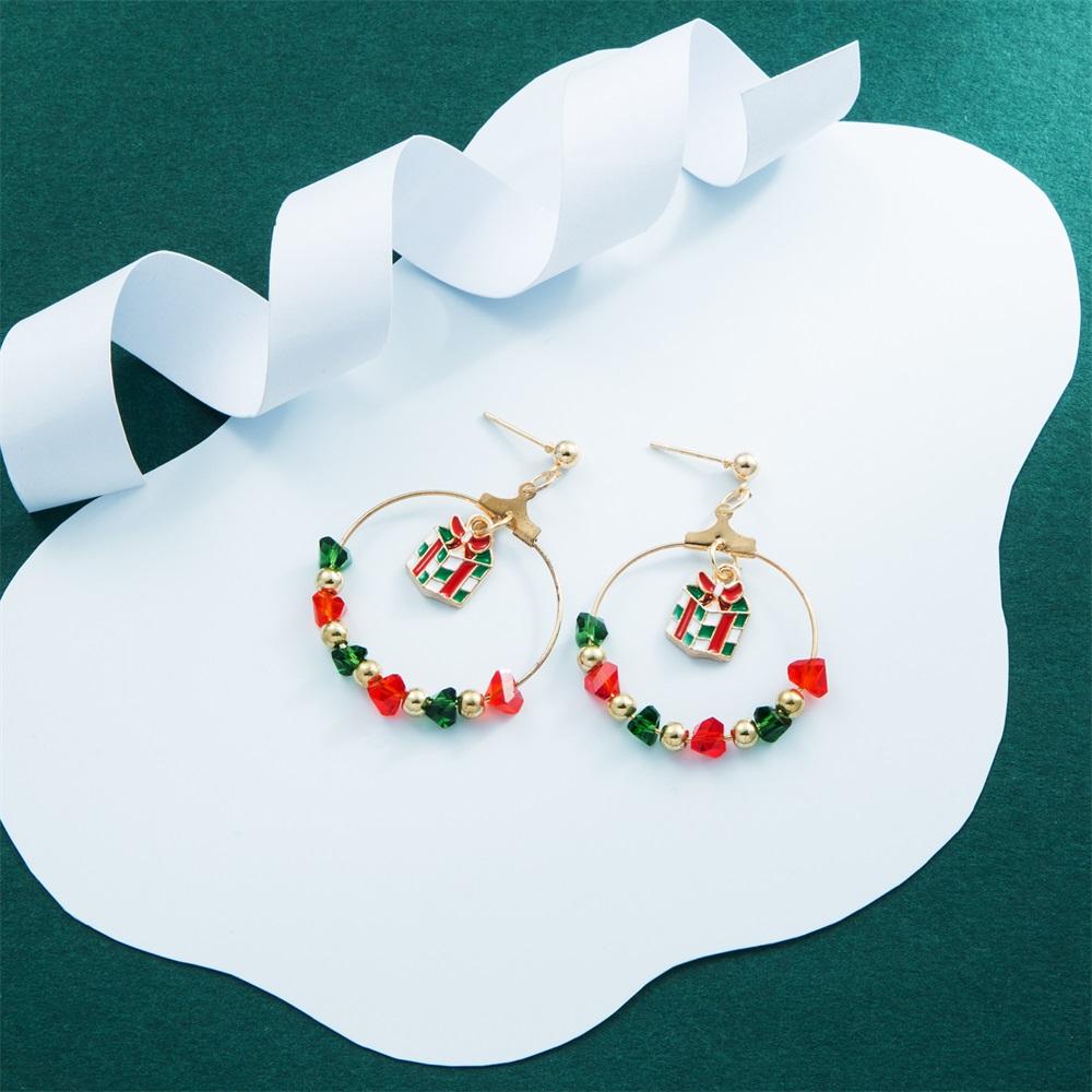 2024 Weihnachtsserie mit Ohrringen, Weihnachtsmann, Weihnachtsbaum, geometrische Ohrringe, modische und verspielte Ohrringe