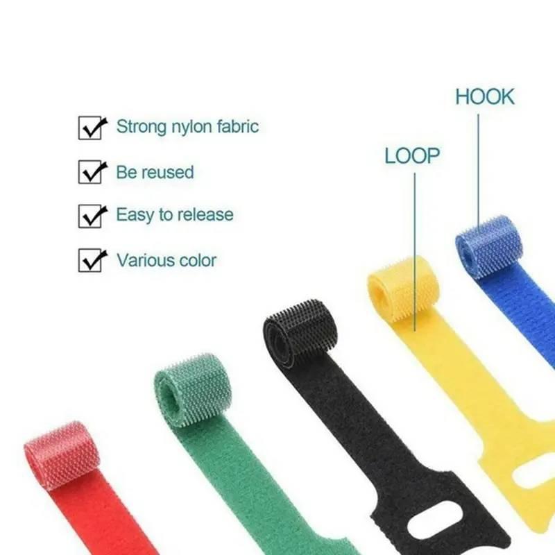 30/50/100Pcs Velcro , Power Cable And Data Cable Organizer, Reusable Binding Straps