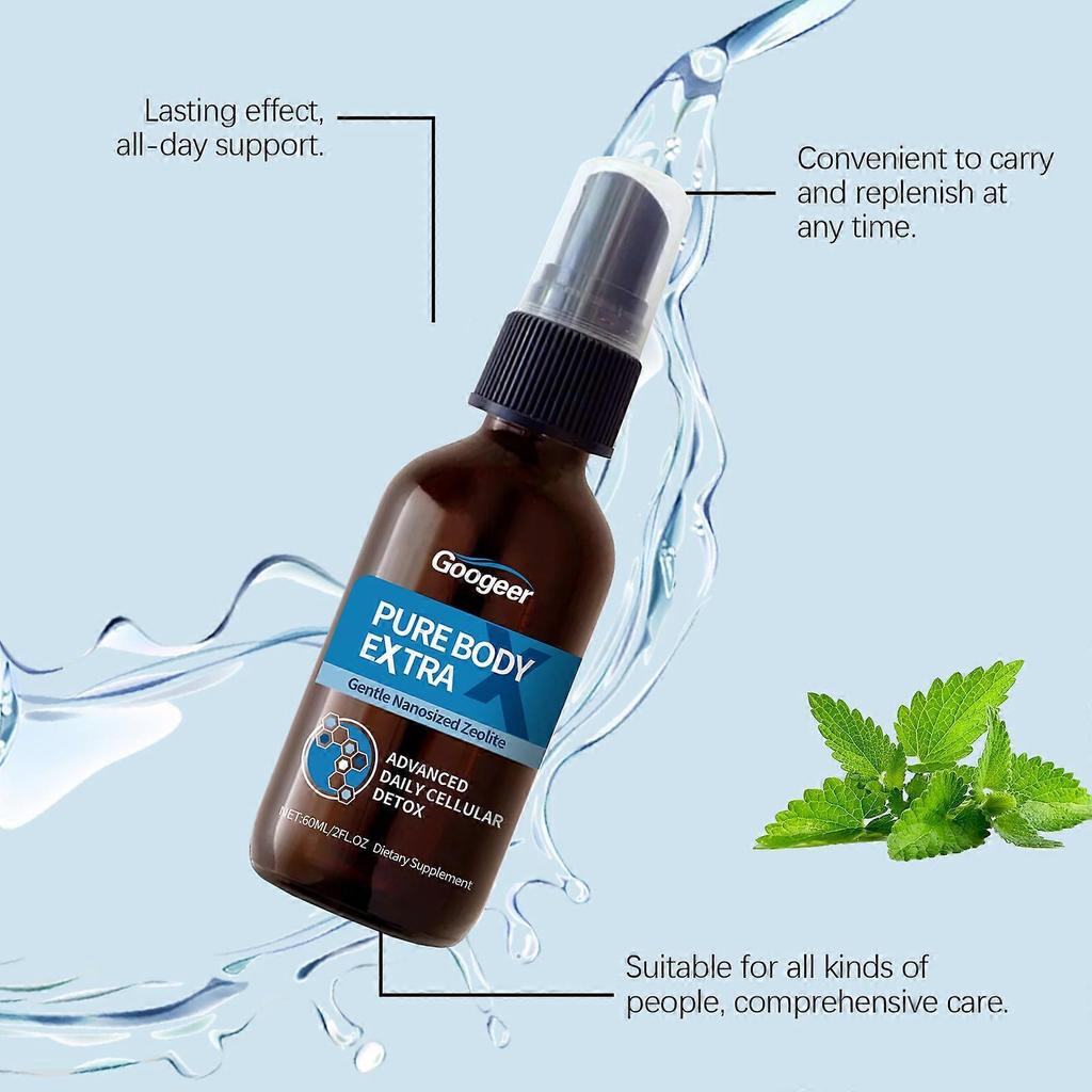 5/3/1x Pure Body Extra Nanosized Zeolite Spray Natural Daily Detox for Women Men Travel-Friendly Body Care Freshness