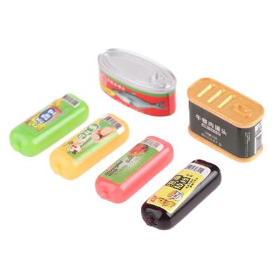 5Pcs 1/12 Dollhouse Simulation Ham Canned Dollhouse Miniature Food Decoration Dolls House Accessories Pretend Play Toys