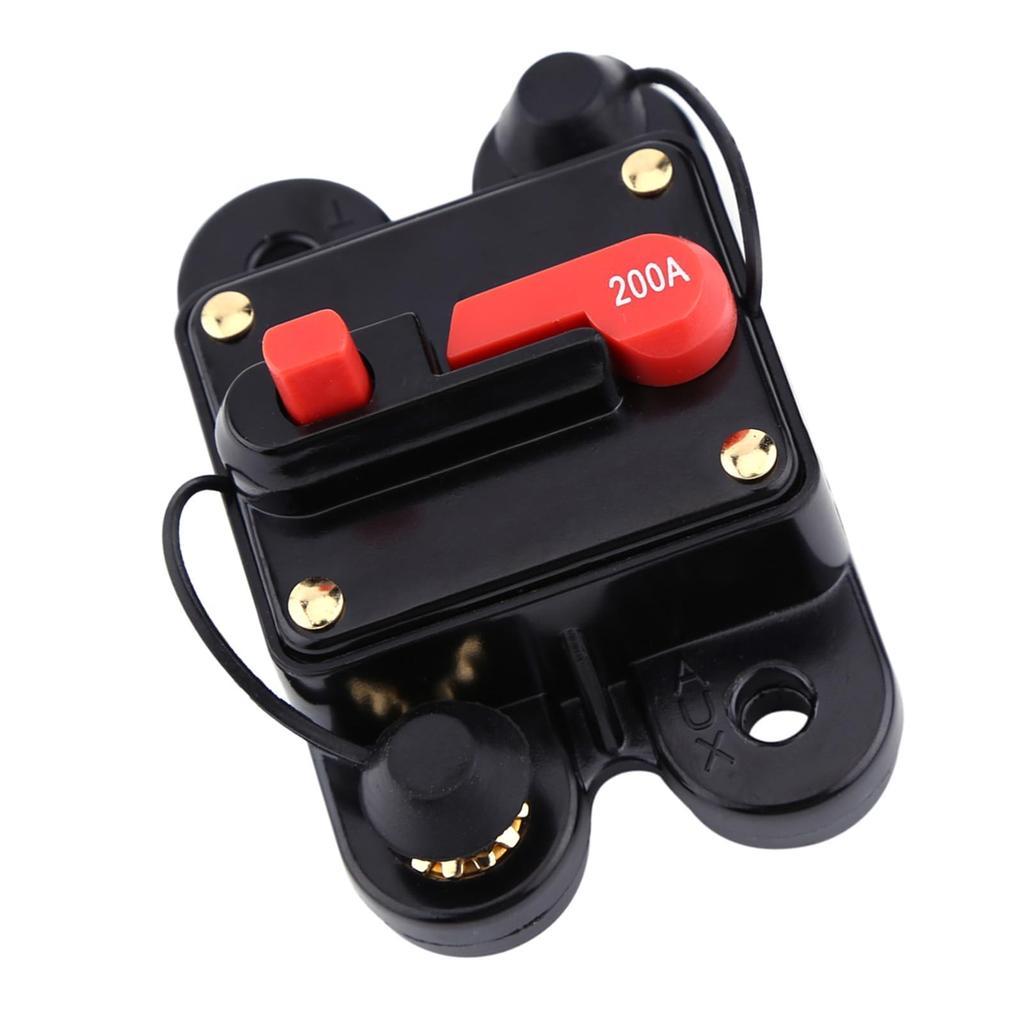 Hilitand DC Circuit Breaker Reset Switch Reset Fuse 80-300A Breaker Fuse Circuit Breaker for Car Motorcycle (200A)