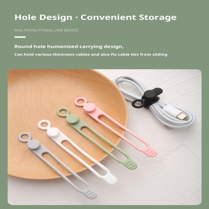 Silicone Cable Ties,Cord Organizer,Cable Straps,Reusable Cord Ties,Travel Cable Organizer ,Cute Elastic Tie, Wire Ties