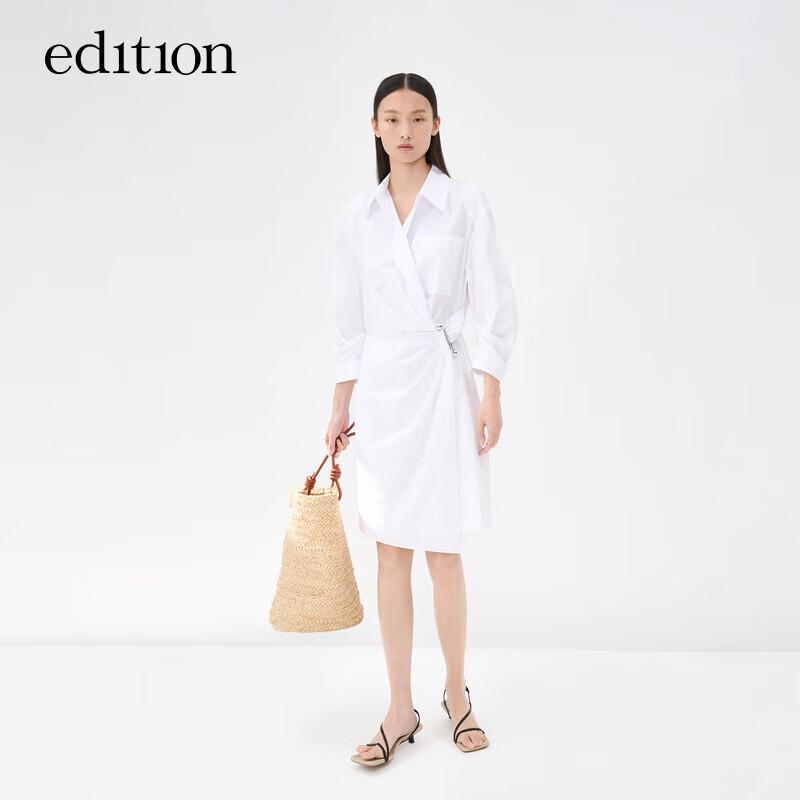 Edition Women's Commuter Shirt Dress with Detachable Metal Buckle