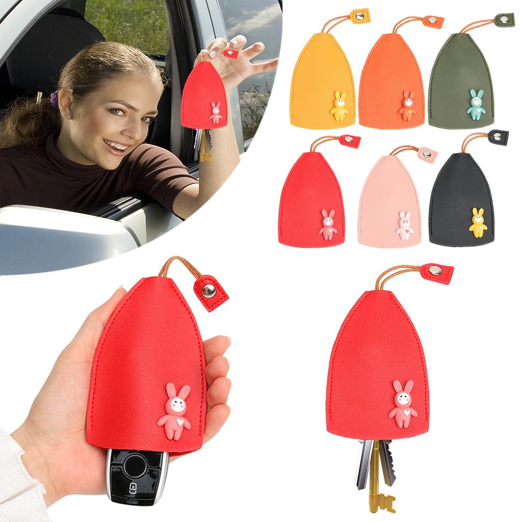 1/6pcs Key Protection Sleeve Universal PU Cartoon Keys Holder Cases Pull-out Large Capacity Unisex Christmas Gifts for Men Women