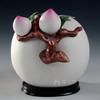 1PCS ceramic longevity peach ornaments living room table feng shui handicrafts birthday gifts for the elderly