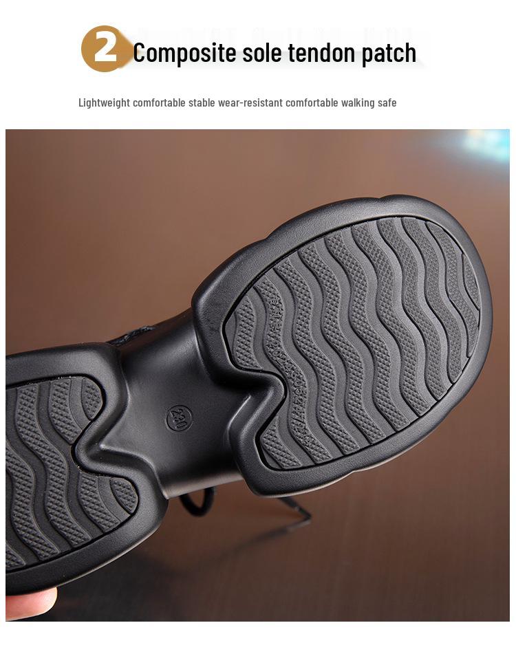 Women's Thick Sole Soft Cowhide Martin Boots with Inside Heel - 2025 Autumn/Winter Fashion Versatile Short Boots